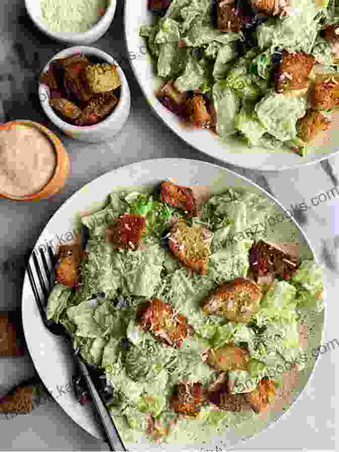 A Classic Caesar Salad Made With Romaine Lettuce, Caesar Dressing, Parmesan Cheese, And Croutons Salad: 25 Delicious Salad Recipes (For Those Who Like Salads Salads Recipes Salads To Go Salad Cookbook Salads Recipes Cookbook Salads For Weight Loss Salad Dressing Recipes Salad Dressing)