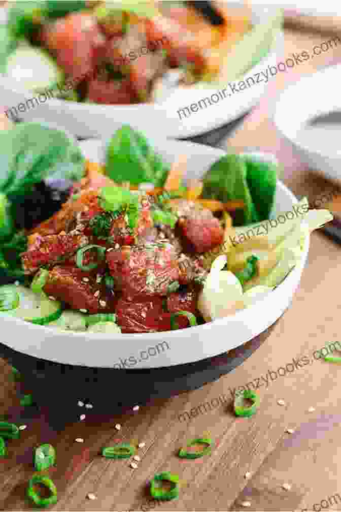 A Colorful Poke Bowl With Marinated Tuna, Vegetables, And Fruits The Most Delicious Exotic Recipes From The Bahamas To Hawaii: Healthy Recipes From Curacao Barbados To The Pacific A Gourmet Journey For Young And Old And Any Situation