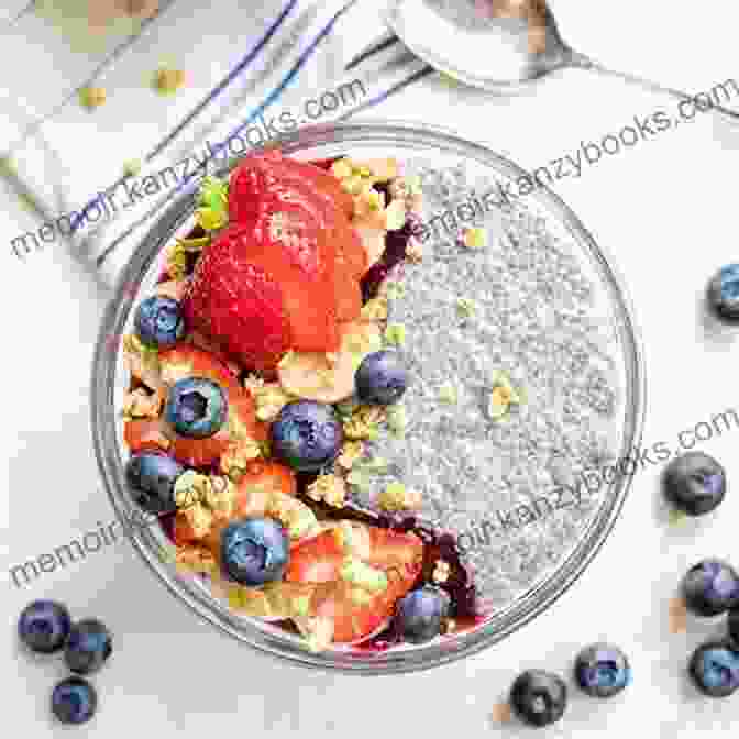 A Decadent Chia Seed Chocolate Pudding Topped With Fresh Berries And A Sprinkle Of Coconut Flakes. Dark Chocolate Chia Seed And Coconut Oil Recipes: 32 Protein Packed Snacks And Desserts Everyone Will Love (Chia Seed Recipes 1)