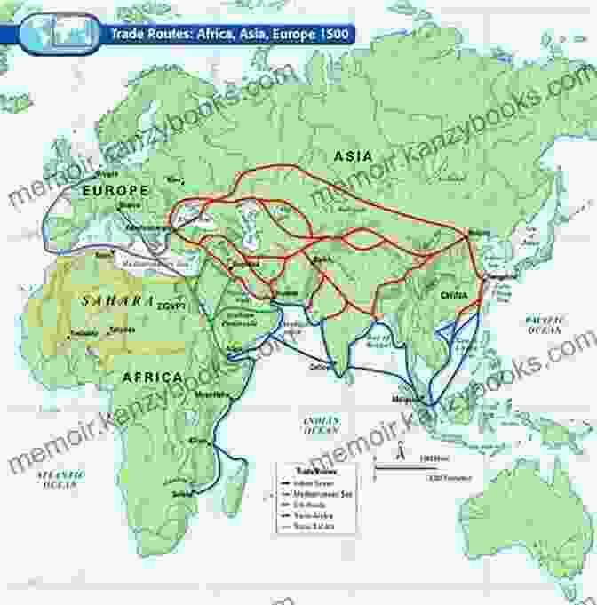 A Map Depicting The Ancient Spice Trade Routes Connecting Asia, Africa, And Europe Healing Spices: 50 Wonderful Spices And How To Use Them In Healthgiving Foods And Drinks