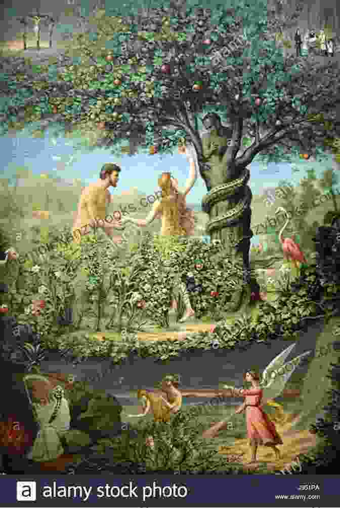 A Painting Depicting Prophet Adam And Eve In The Garden Of Eden The Story Of Prophet Adam Prophet Stories Quran Stories For Kids