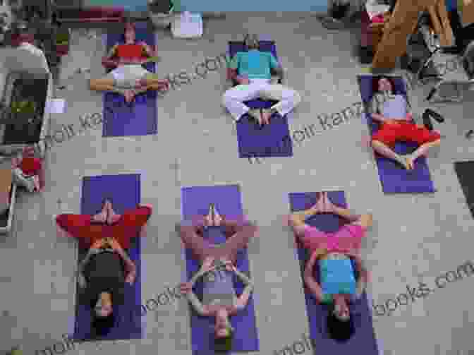 A Photo Of A Yoga Class In A Serene Setting, With Text Overlay: 'Peace, Love, Yoga: The Politics Of Global Spirituality' Peace Love Yoga: The Politics Of Global Spirituality