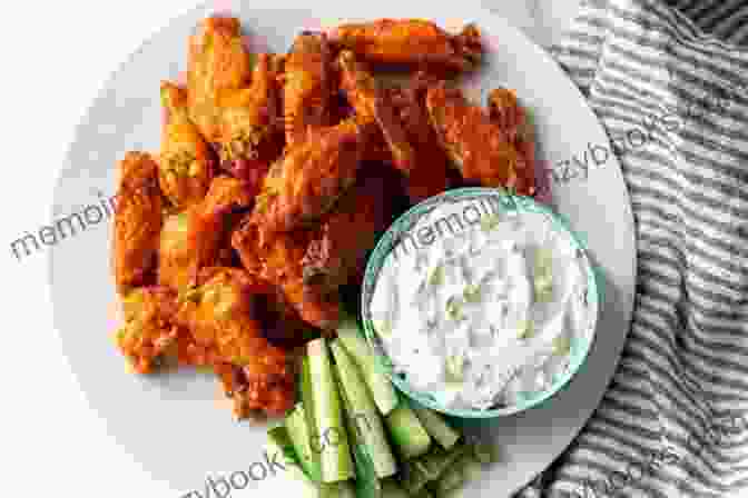 A Plate Of Crispy Chicken Wings With Dipping Sauces On The Side. Chicken Recipes: 100 Delicious Chicken Recipes In The World Collected By Popular Chef