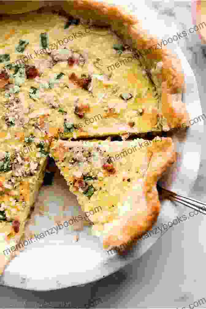 A Quiche Topped With Fresh Herbs, Adding A Burst Of Color And Flavor 50 Mushroom Quiche Recipes: A Timeless Mushroom Quiche Cookbook