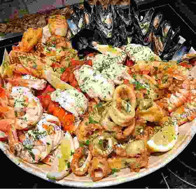 A Seafood Platter Featuring Grilled Salmon, Shrimp Scampi, And Lobster Tail Master In Cooking Seafood Collection Of Seafood Recipes: How To Make Seafood Dishes