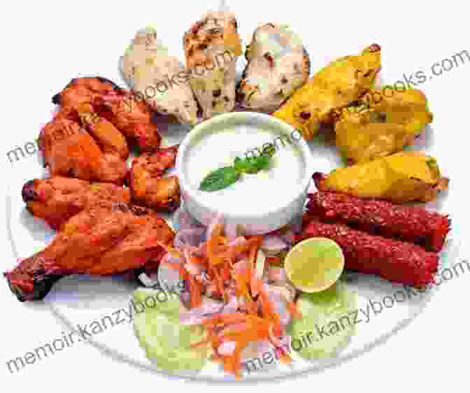 A Sizzling Tandoori Platter, Showcasing The Vibrant Colors And Smoky Aromas Of This Traditional Indian Cooking Method. The Most Important Recipes Of The Indian Cuisine: Sophisticated Indian Formulas Easy And Cheap To Follow For A Healthy And Sustainable Meal