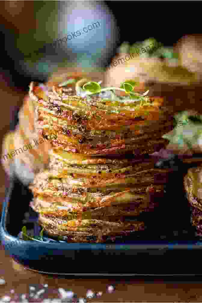 A Stack Of Fluffy Cheesy Potato Waffles, Drizzled With Maple Syrup And Topped With Fresh Berries. 75 Cheesy Breakfast Potato Recipes: Making More Memories In Your Kitchen With Cheesy Breakfast Potato Cookbook