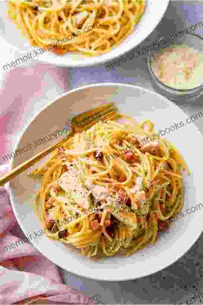 A Tantalizing Plate Of Carbonara, Featuring Silky Sauce And Crispy Pancetta 123 Yummy Angel Hair Pasta Recipes: Not Just A Yummy Angel Hair Pasta Cookbook