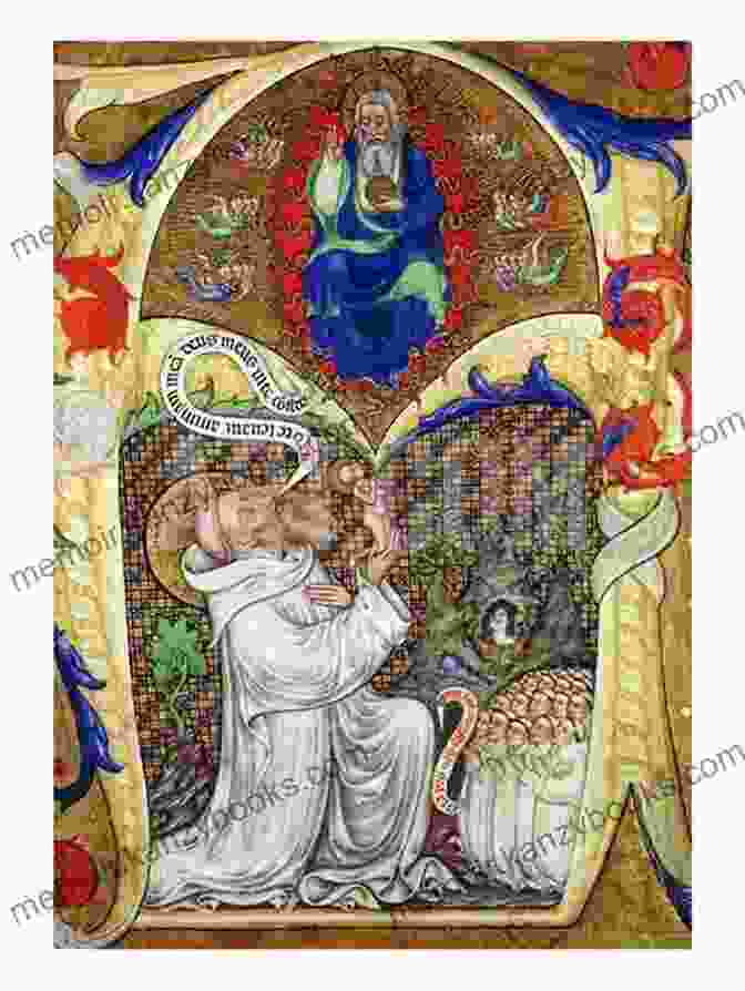 An Illuminated Manuscript Depicting Saint Benedict Holding A Scroll Inscribed With The Saint Benedict Prayer The Saint Benedict Prayer