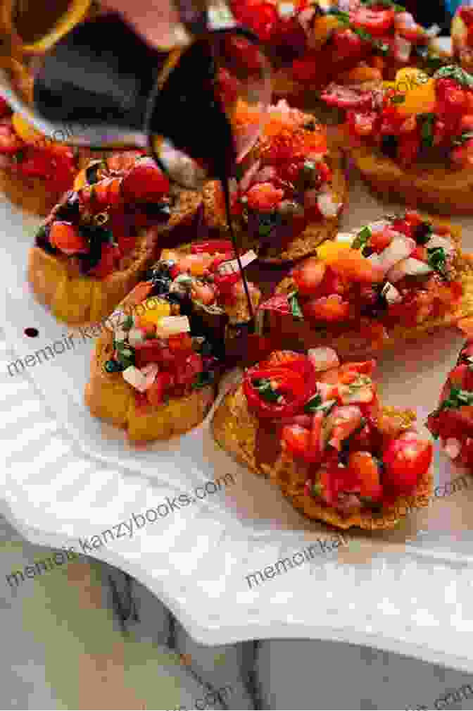 Appetizing And Savory Bruschetta, Topped With A Variety Of Fresh And Flavorful Ingredients. Pasta Revolution: 200 Foolproof Recipes That Go Beyond Spaghetti And Meatballs