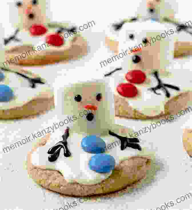 Assorted Holiday Themed Cookies In The Shape Of Snowmen, Reindeer, And Christmas Trees Holiday Baking: Sweet Treats For Special Occasions (American Girl)