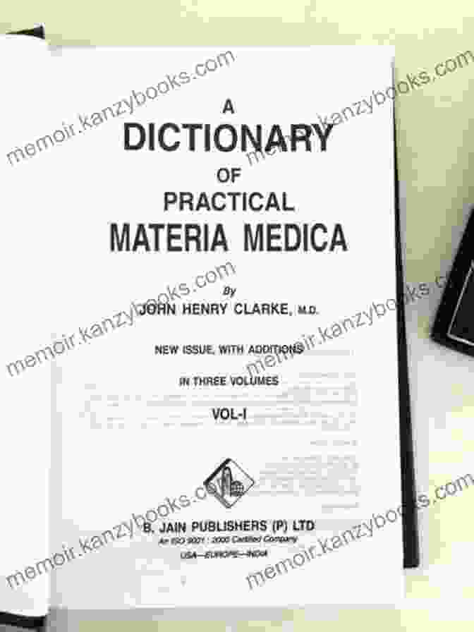 Cover Of Dictionary Of Practical Materia Medica Volume Homeopathy Dictionary Of Practical MATERIA MEDICA Volume 1: Homeopathy