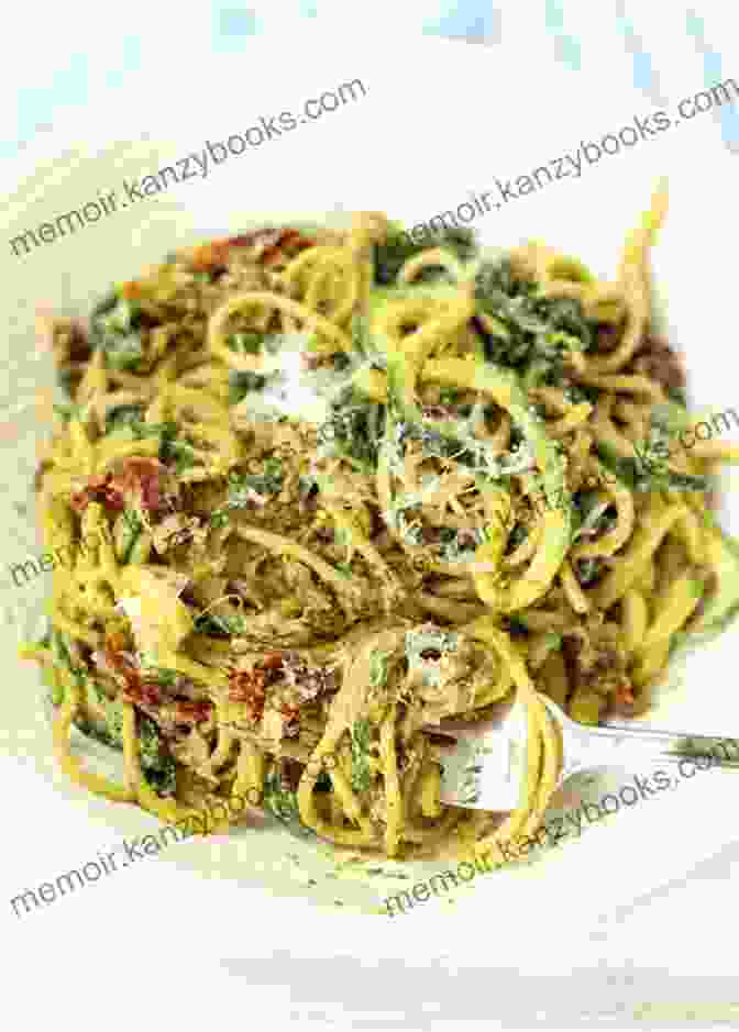 Creamy Pesto Pasta With Zucchini And Sun Dried Tomatoes Green Macaroni: 25 Easy And Healthy Recipes For Vegetables And Pasta