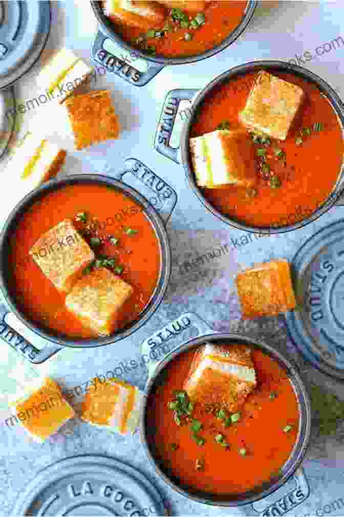 Creamy Tomato Soup With Grilled Cheese Croutons Cooking With Soup Cans: 101 Quick And Easy Soup Can Dinner And Casserole Recipes