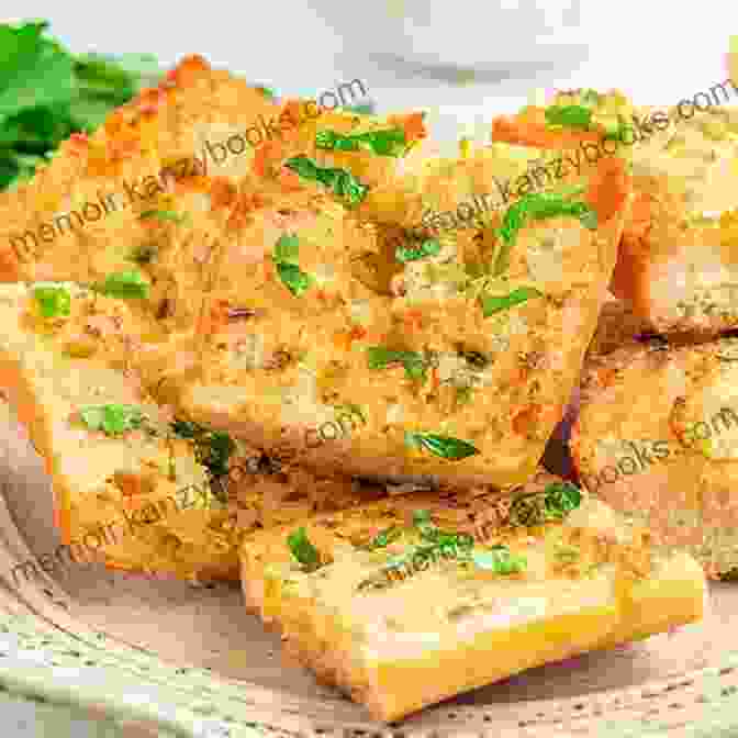 Crispy And Flavorful Garlic Bread Made In The Air Fryer, With Melted Butter And Garlic Brushed On Bread Slices. AIR FRYER COOKBOOK FOR BEGINNERS: EASY 40+ AIR FRYER RECIPES