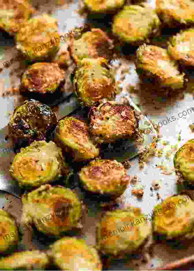 Crispy And Savory Roasted Brussels Sprouts Tossed With Parmesan Cheese, Air Fried To Perfection. AIR FRYER COOKBOOK FOR BEGINNERS: EASY 40+ AIR FRYER RECIPES