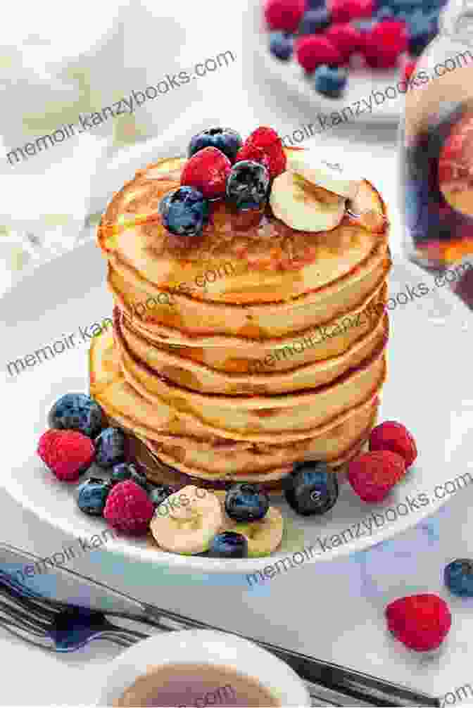 Golden Brown Pancakes Topped With Vibrant Fruit Compote, A Delightful Start To Your Day In Your RV. RV Cooking Vol 2 : Best Road Trip Recipes For RV Living And Campsite Cooking (Camper RVing Recipe 3)