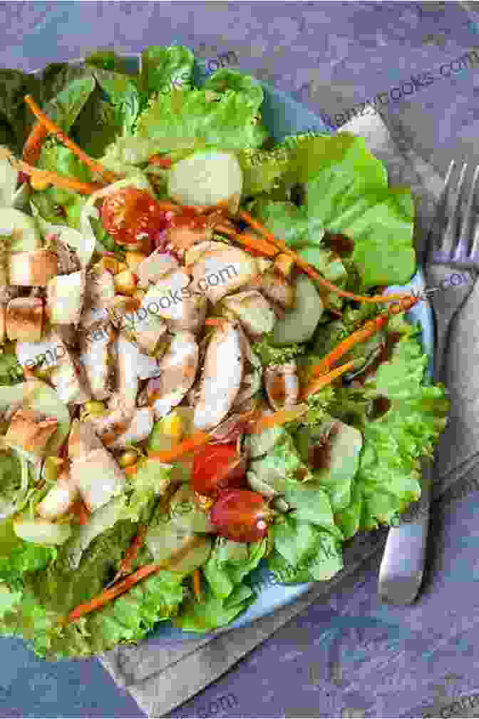 Image Of A Vibrant And Colorful Salad With Grilled Chicken Type 2 Diabetes Cookbook For Beginners: 1300 Days Of Healthy And Delicious Recipes To Help You Achieve A Better Lifestyle