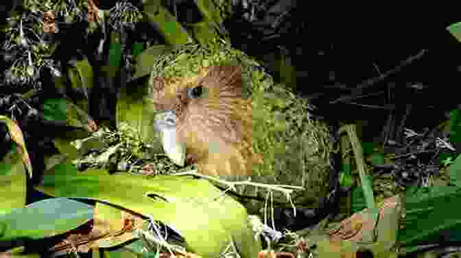 Kimble Bent Taking A Photograph Of A Critically Endangered Kakapo Parrot The Adventures Of Kimble Bent / A Story Of Wild Life In The New Zealand Bush By James Cowan