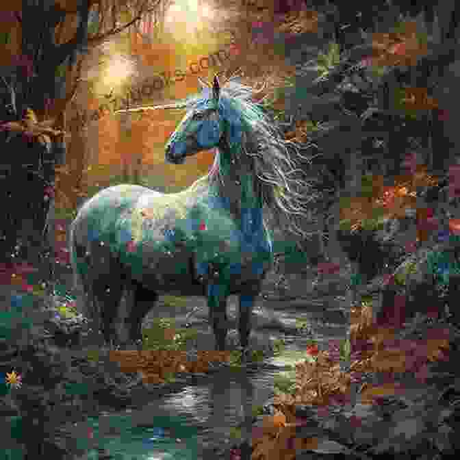 Sparkle The Unicorn Standing In A Lush Forest, Her Mane And Tail Flowing Gracefully A Unicorn Named Sparkle And The Perfect Valentine