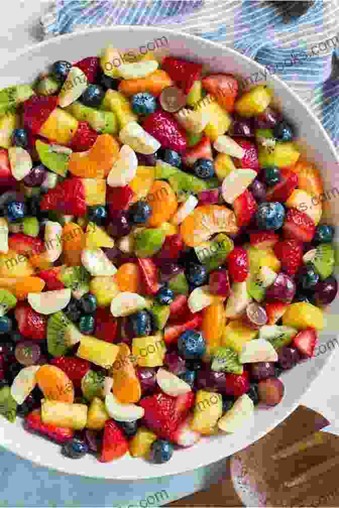 Stunning Photograph Of Rainbow Fruit Salad, Highlighting The Vibrant Hues Of Fresh Fruits Cooking Delicious Chinese Food With Fresh Fruits Recipes With Photos